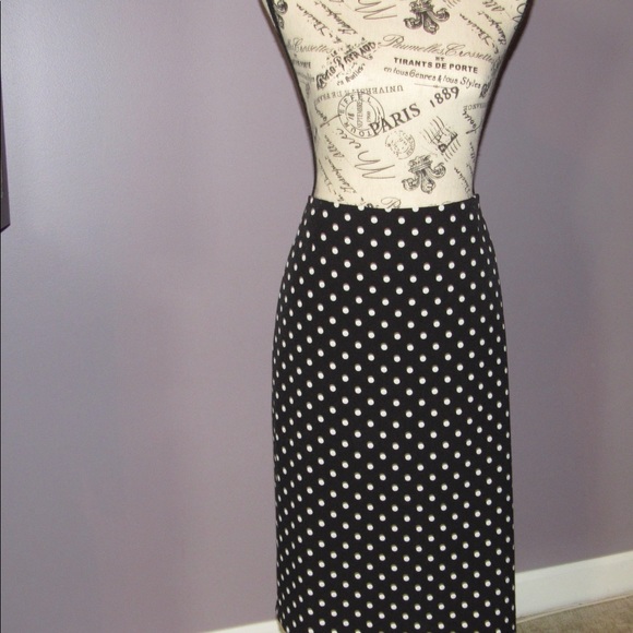 Kasper Black and White polka dot skirt BNWT - Picture 1 of 3